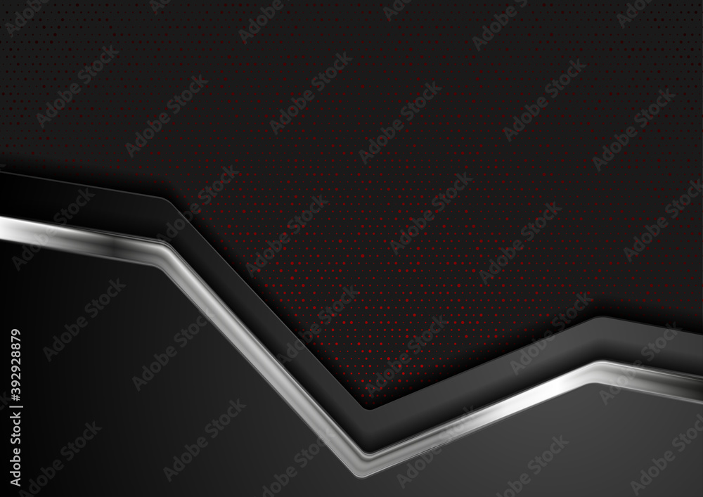 Abstract tech background with metallic stripe and red dots. Corporate vector design Abstract tech background with metallic stripe and red dots. Corporate vector design