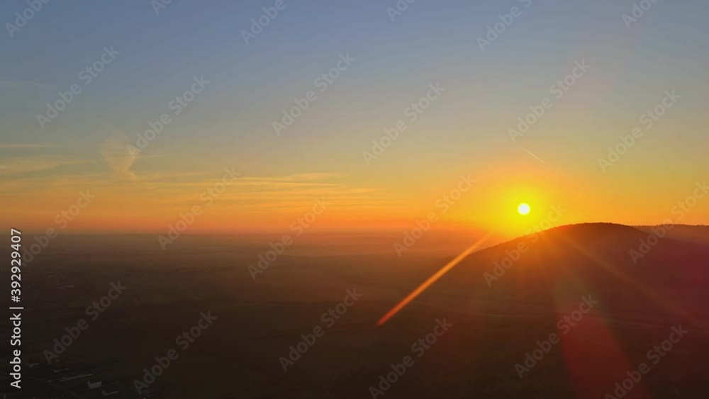 Great view of the foggy in the sunset mountains scenic overlook forest highlands Great view of the foggy in the sunset mountains scenic overlook forest highlands