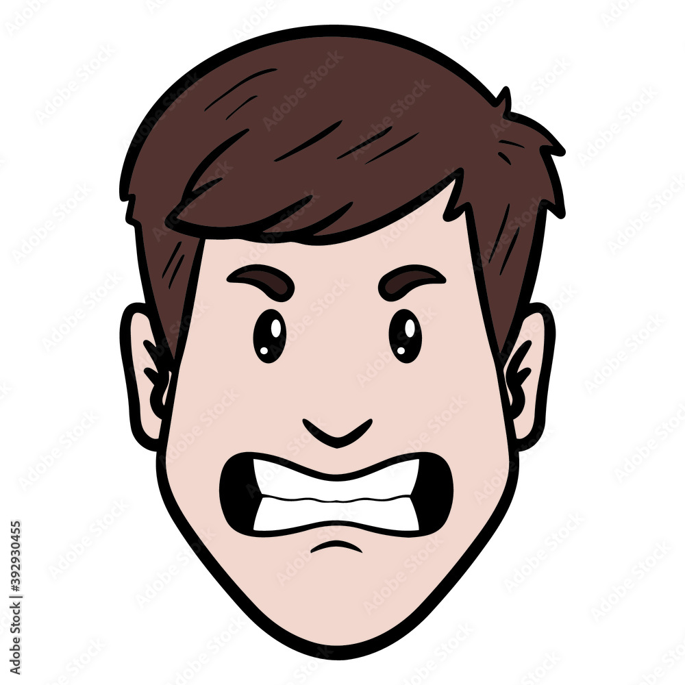 evil man. avatar, comic, anger, evil eye, head. evil man. avatar, comic, anger, evil eye, head.