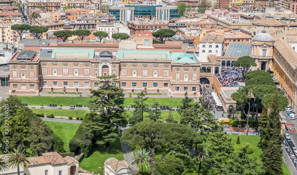 Fototapeta premium aerial view of the Vaticans Museums