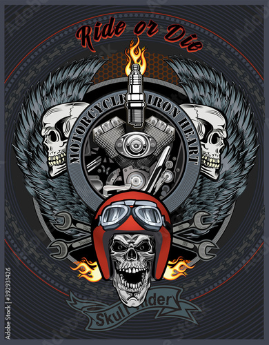 vintage motorcycle label