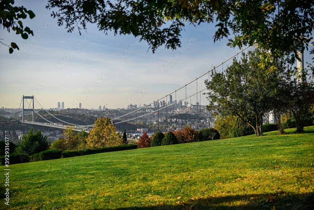Fototapeta premium Istanbul Turkey. Fatih Sultan Mehmet Bridge.