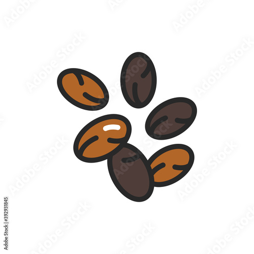 Chia color line icon. Isolated vector element. Outline pictogram for web page, mobile app, promo.