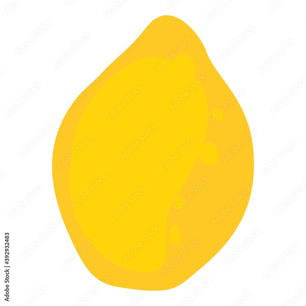 Tropical lemon icon. Cartoon and flat of tropical lemon vector icon for web design isolated on white background