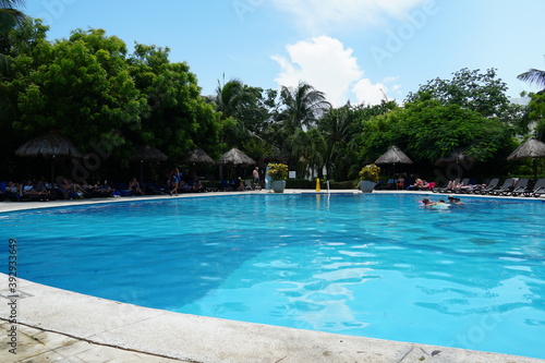 mexico  quintana roo  sky  sea  caribbean  clouds  cristalline  water  mangroves  playa del carmen  sandos caracol  nature