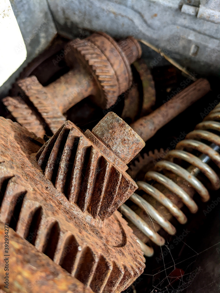Rusty Machinery Parts and Tools Close Up for Industrial Manual Work Rusty Machinery Parts and Tools Close Up for Industrial Manual Work