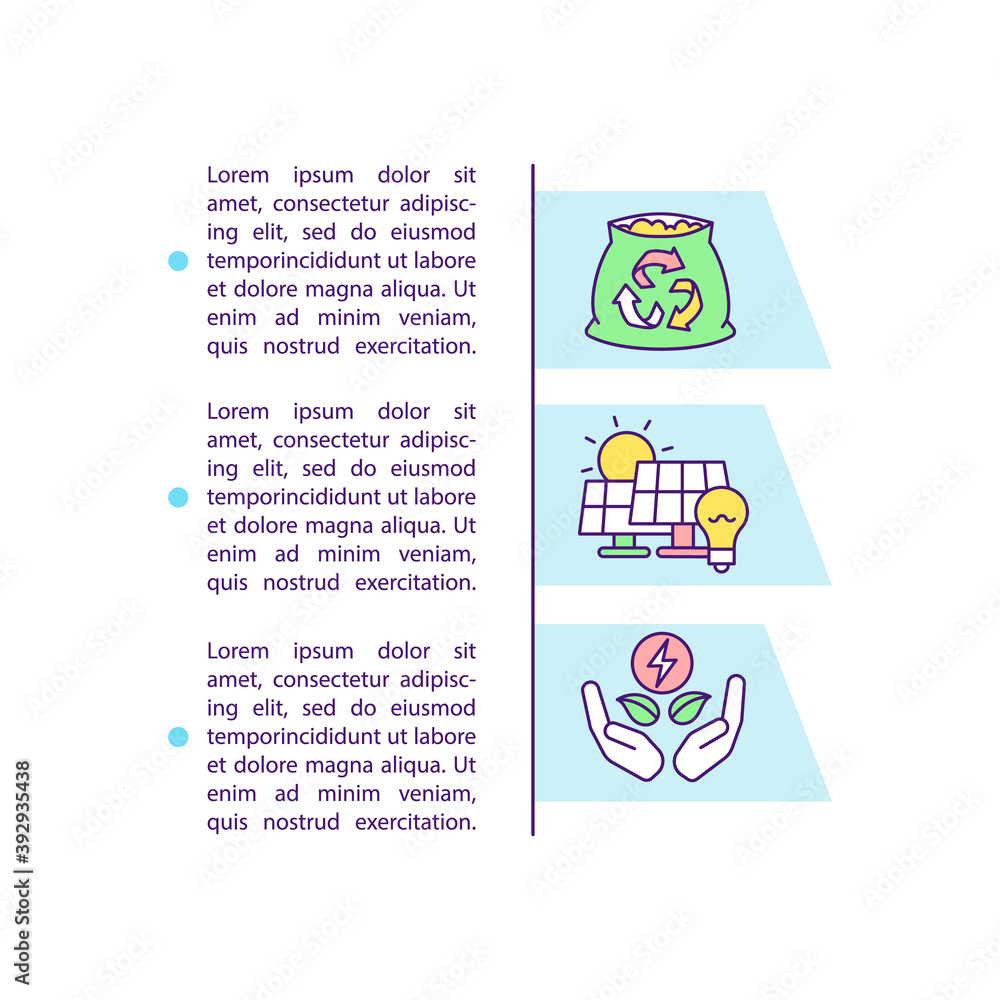 Decrease greenhouse gas emission concept icon with text. Air pollution. PPT page vector template. Brochure, magazine, booklet design element with linear illustrations