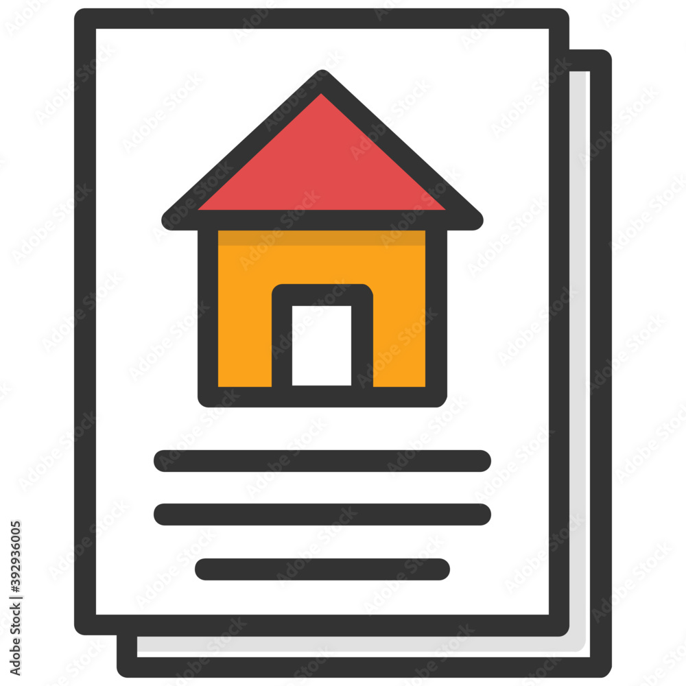Property papers with a pen, ready to be signed flat icon
Property papers with a pen, ready to be signed flat icon