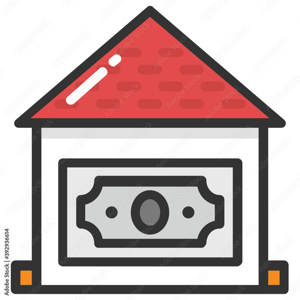 A traditional small house flat vector icon design
A traditional small house flat vector icon design
