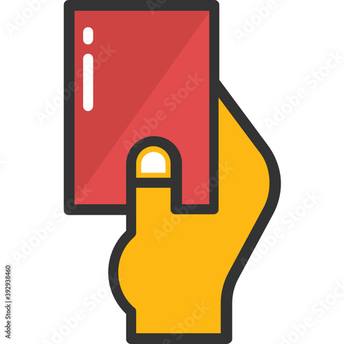 
Flat vector icon of a penalty card

