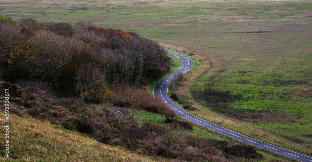 winding road in the distance