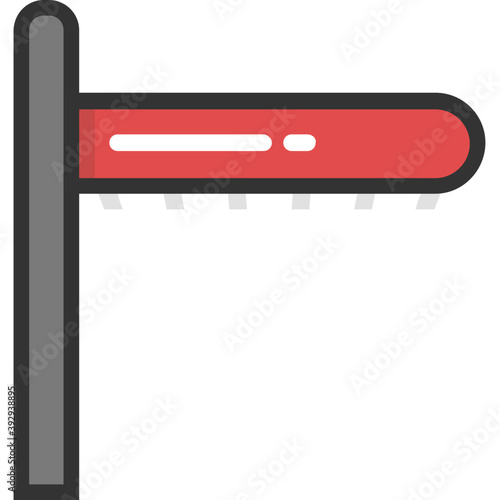  An exercise instrument, flat vector icon design of a gymnastic bar 