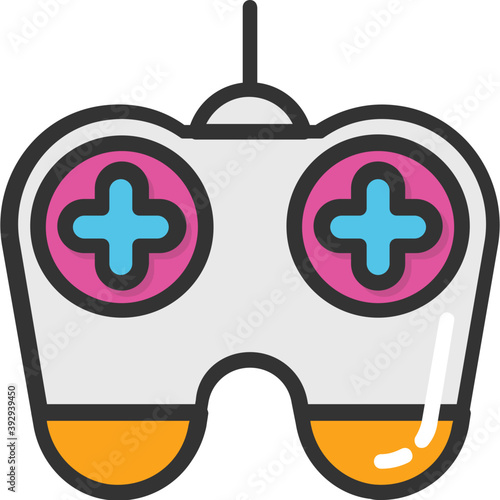 
Flat vector icon design of a gamepad, joystick
