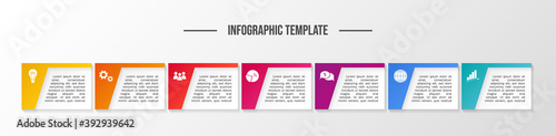 Modern infographic with business icons. Milestone. Vector