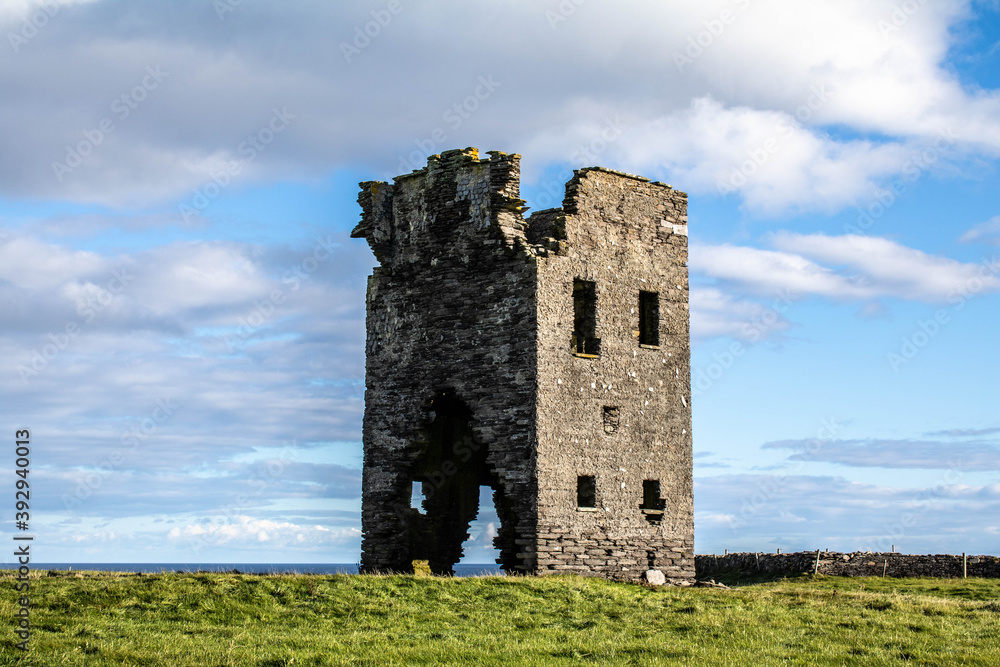 Irish signal tower defence system located along the Western coast. Built in the 1800's they are long since abandoned and decaying. Irish signal tower defence system located along the Western coast. Built in the 1800's they are long since abandoned and decaying.