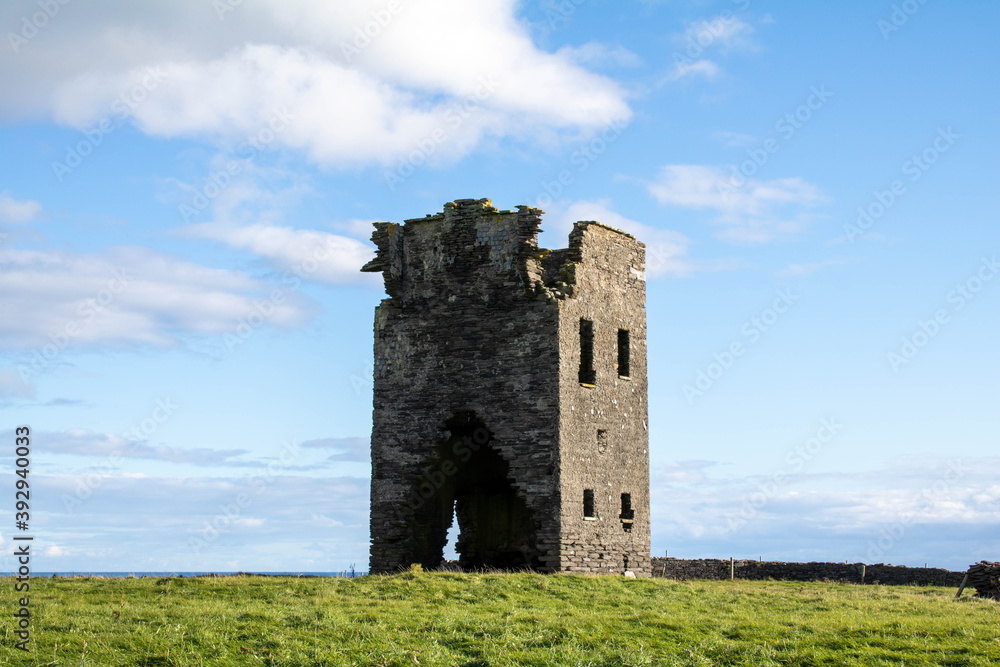 Irish signal tower defence system located along the Western coast. Built in the 1800's they are long since abandoned and decaying. Irish signal tower defence system located along the Western coast. Built in the 1800's they are long since abandoned and decaying.