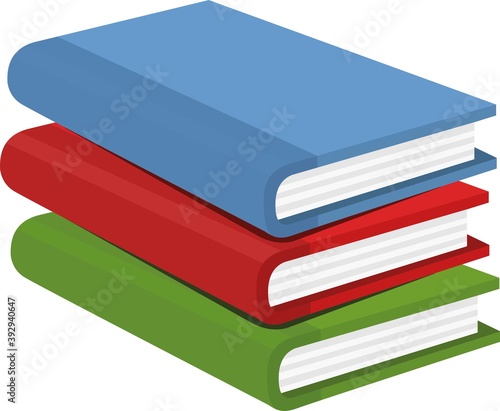 Vector illustration of books emoticon