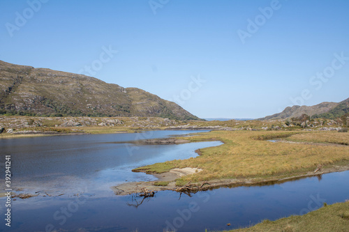 Shehy Mountains on the border between County Cork and County Kerry. When the icecaps retreated, they left behind hundreds of lakes in the valley photo