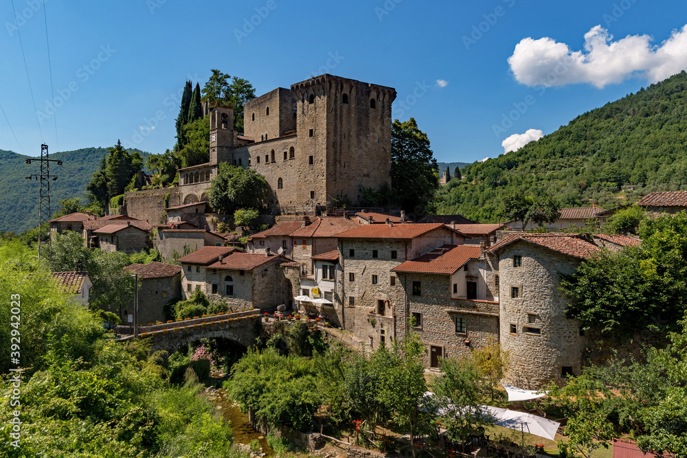 Burg Verrucola in Fivizzano in der Toskana in Italien 