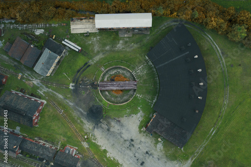 An Old Turntable and Roundhouse in Rural Pennsylvania photo