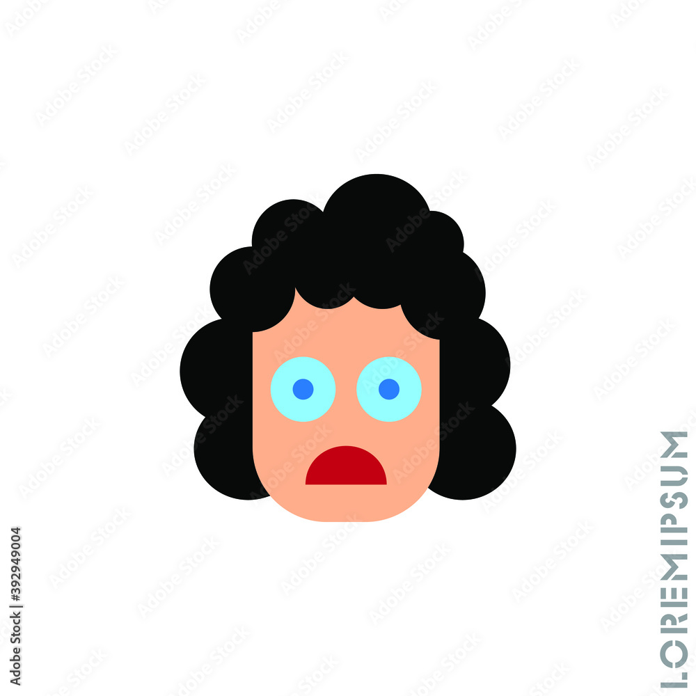 Frowning with open mouth girl, woman emoji vector icon. frowning with open mouth emoji icon, vector simple element illustration from editable emoji concept isolated. color on white background Frowning with open mouth girl, woman emoji vector icon. frowning with open mouth emoji icon, vector simple element illustration from editable emoji concept isolated. color on white background