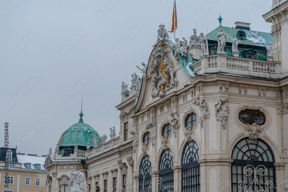 Vienna architecture in winter