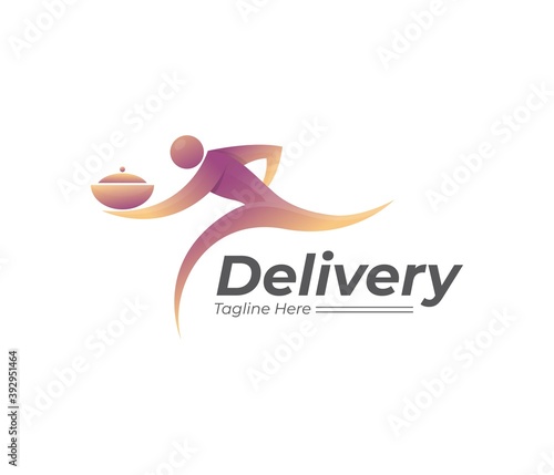 Delivery food Logo Design Vector Template