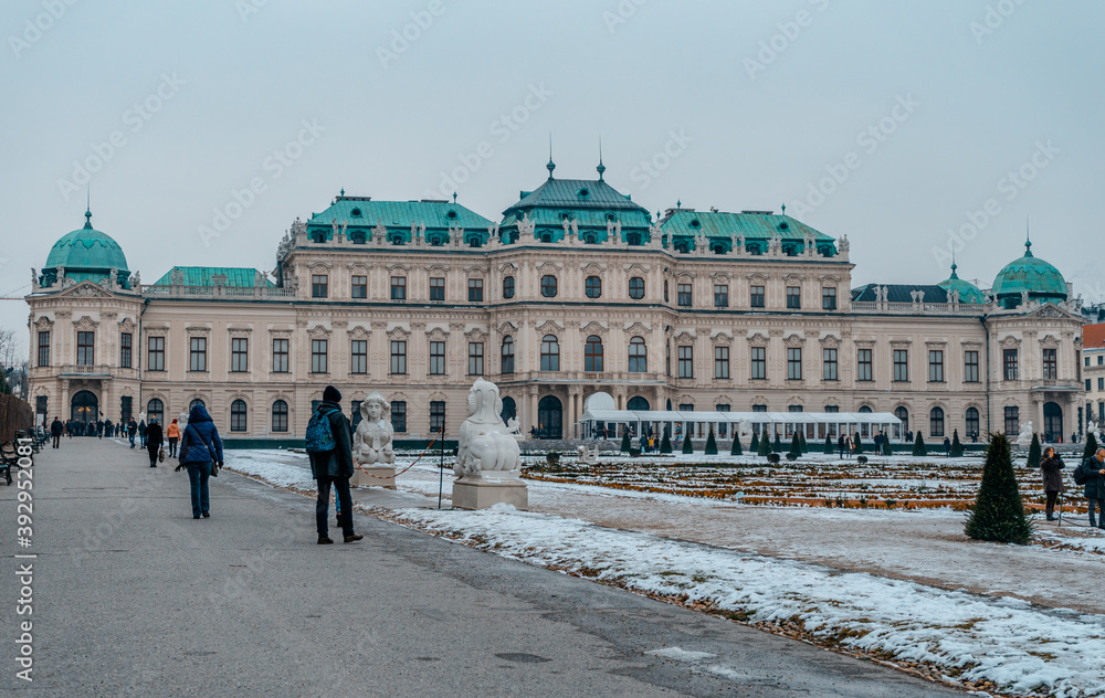 Vienna architecture in winter