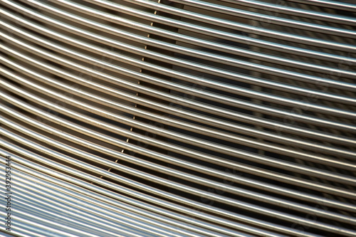 part of a metal outdoor bench. background abstraction