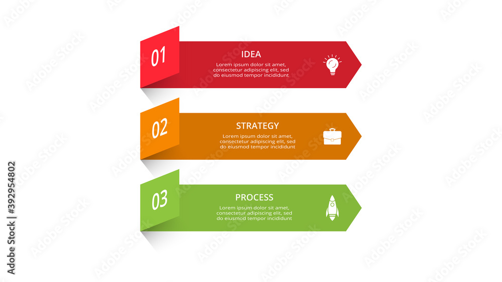 Abstract arrows of graph, diagram with 3 steps, options, parts or processes. Vector business template for presentation Abstract arrows of graph, diagram with 3 steps, options, parts or processes. Vector business template for presentation
