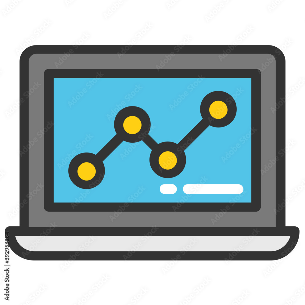 Flat icon design of bar graph symbolising web analytics
Flat icon design of bar graph symbolising web analytics