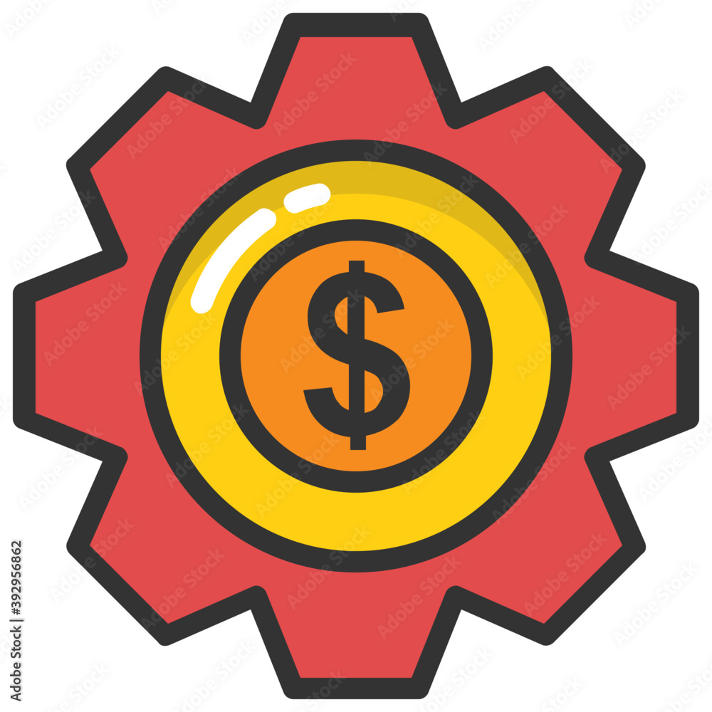 Dollar coin inside gear concept of money making process
Dollar coin inside gear concept of money making process