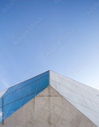 Edge of a facade of a modern building