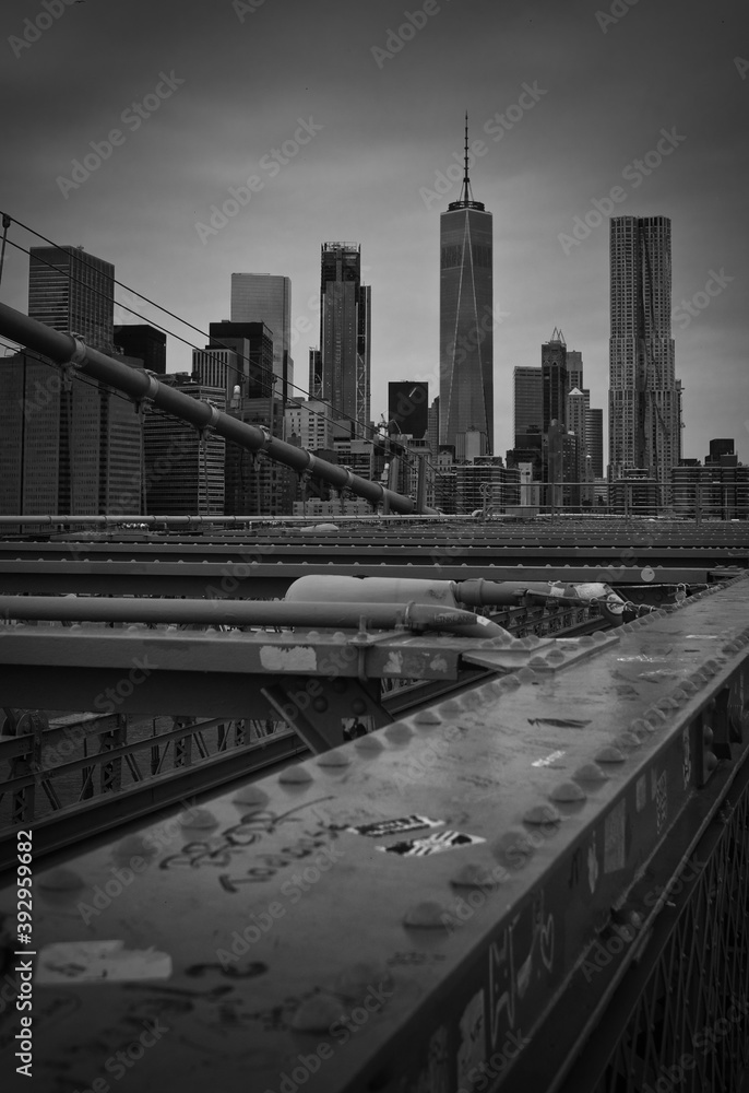 Fototapeta premium Graffiti on Brooklyn Bridge, Manhattan