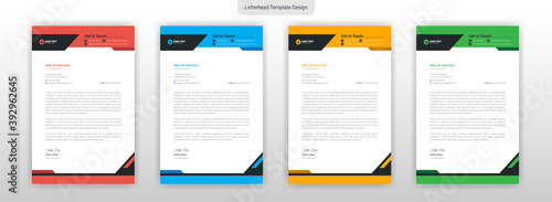 Creative, minimalist, and clean letterhead template vector design. Flat Design Vector Illustration. Stationery Design	