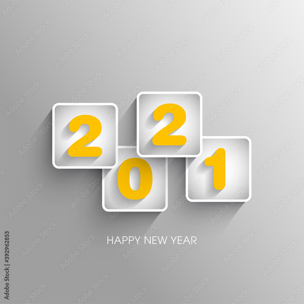 Happy new year 2021 Text Design vector. Happy new year 2021 Text Design vector.