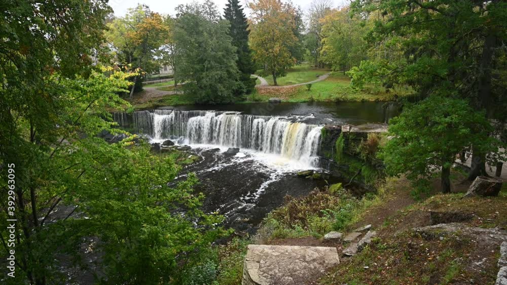 waterfall in the Keila Joa park in Estonia waterfall in the Keila Joa park in Estonia