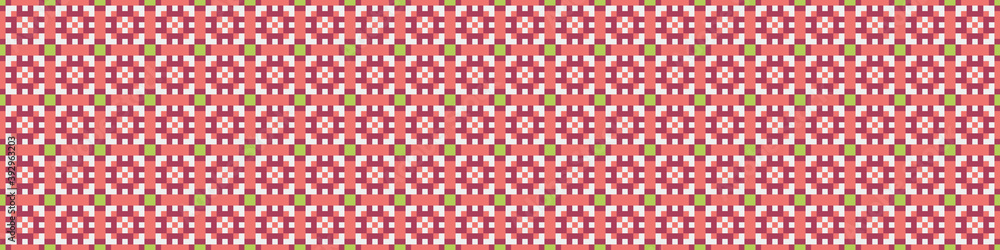 Fototapeta premium Abstract Cross Pattern Dots Logo generative computational art illustration