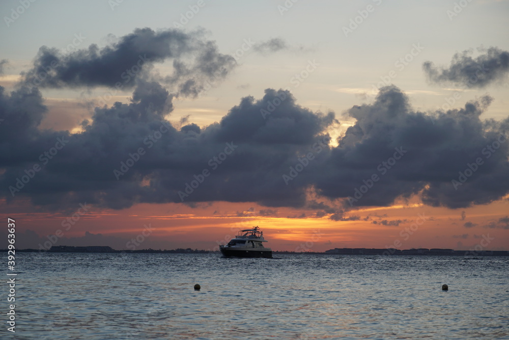 isla mujeres, quintana roo, mexico, sea, caribbean sea, beach, water, sand, sunset, dawn