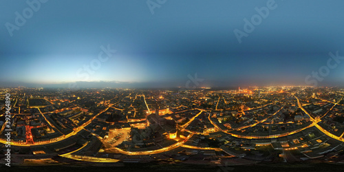 360 degree sky view of Piacenza, emilia romagna