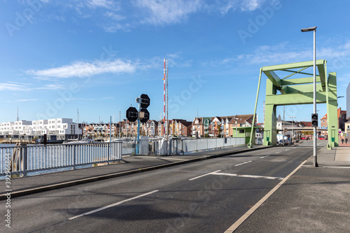 Fotografie bascule bridge in Cuxhaven, Germany