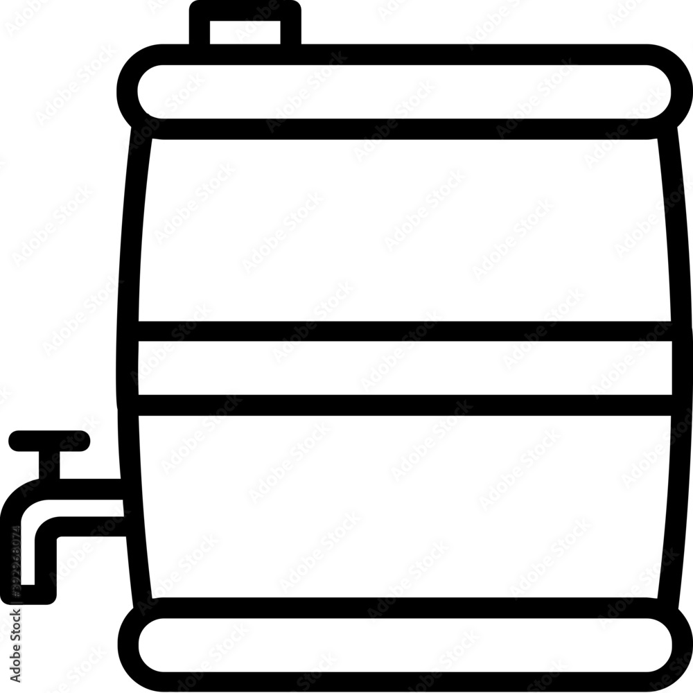 Barrel cask for wine or beer, line vector icon
Barrel cask for wine or beer, line vector icon