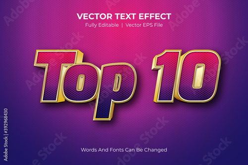 Top 10 editable vector text style effect