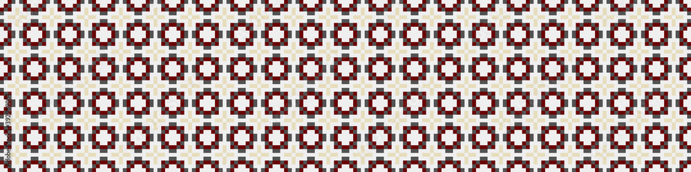 Fototapeta premium Abstract Cross Pattern Dots Logo generative computational art illustration