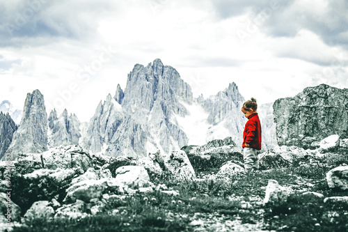 bambino montagna
