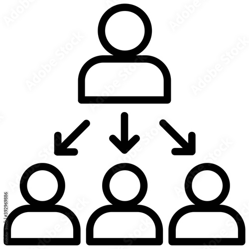 
A hierarchical structure of a company
