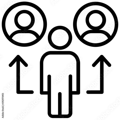 
A hierarchical structure of a company
