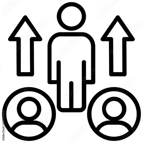 
A hierarchical structure of a company
