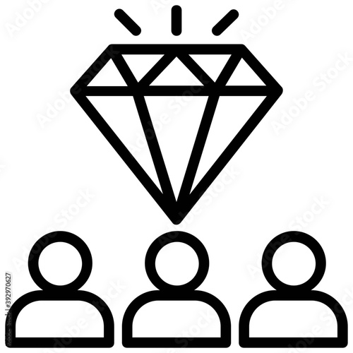 
A hierarchical structure of a company
