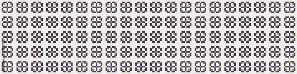 Fototapeta premium Abstract Cross Pattern Dots Logo generative computational art illustration